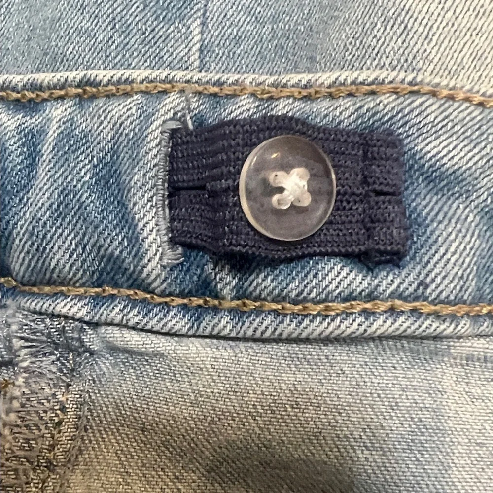 JUMPING BEANS Kids adjustable waist Light Blue Jeans with Butterfly Embroidery